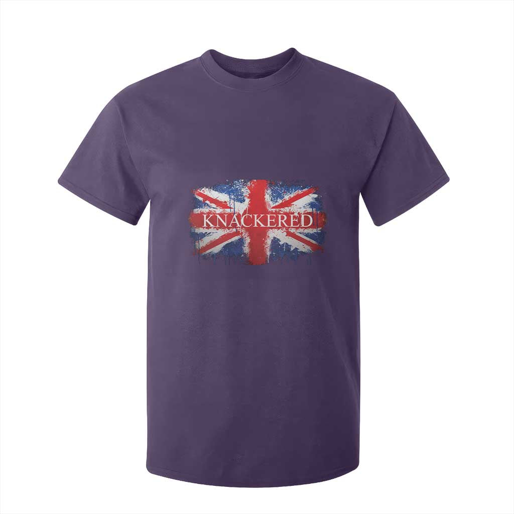 Funny Knackered The UK Flag British T Shirt For Kid TS09 Purple Print Your Wear