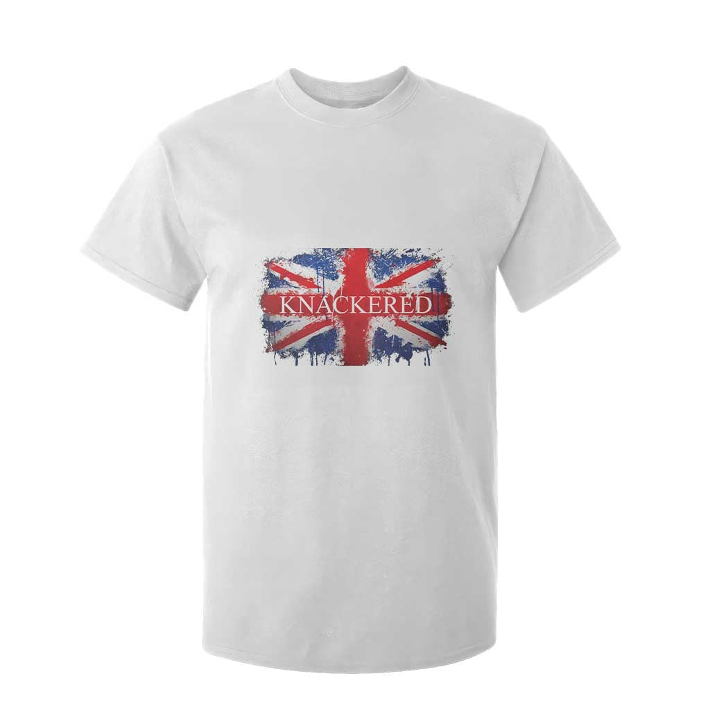 Funny Knackered The UK Flag British T Shirt For Kid TS09 White Print Your Wear