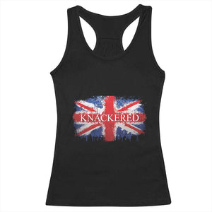 Funny Knackered The UK Flag British Racerback Tank Top TS09 Black Print Your Wear