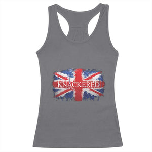Funny Knackered The UK Flag British Racerback Tank Top TS09 Charcoal Print Your Wear
