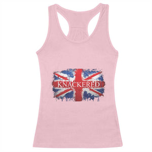 Funny Knackered The UK Flag British Racerback Tank Top TS09 Light Pink Print Your Wear
