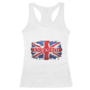 Funny Knackered The UK Flag British Racerback Tank Top TS09 White Print Your Wear