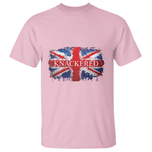 Funny Knackered The UK Flag British T Shirt TS09 Light Pink Print Your Wear