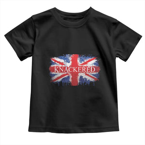 Funny Knackered The UK Flag British Toddler T Shirt TS09 Black Print Your Wear