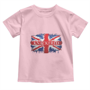 Funny Knackered The UK Flag British Toddler T Shirt TS09 Light Pink Print Your Wear