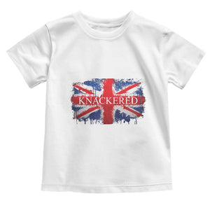 Funny Knackered The UK Flag British Toddler T Shirt TS09 White Print Your Wear