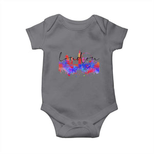 Traveling London Trip Baby Onesie TS09 Charcoal Print Your Wear