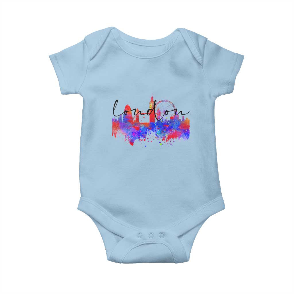 Traveling London Trip Baby Onesie TS09 Light Blue Print Your Wear
