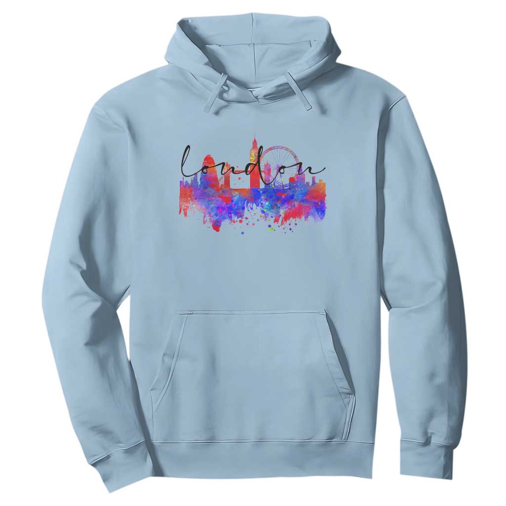 Traveling London Trip Hoodie TS09 Light Blue Print Your Wear