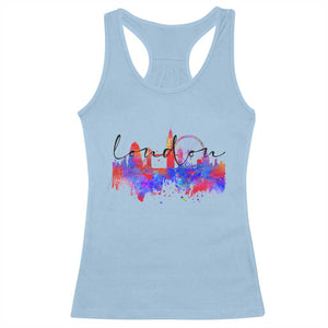 Traveling London Trip Racerback Tank Top TS09 Light Blue Print Your Wear