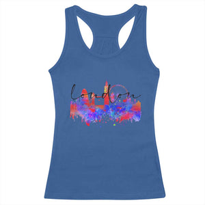 Traveling London Trip Racerback Tank Top TS09 Royal Blue Print Your Wear