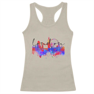 Traveling London Trip Racerback Tank Top TS09 Sand Print Your Wear