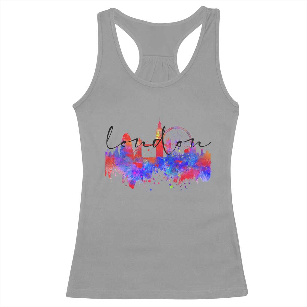 Traveling London Trip Racerback Tank Top TS09 Sport Gray Print Your Wear