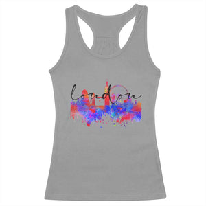 Traveling London Trip Racerback Tank Top TS09 Sport Gray Print Your Wear