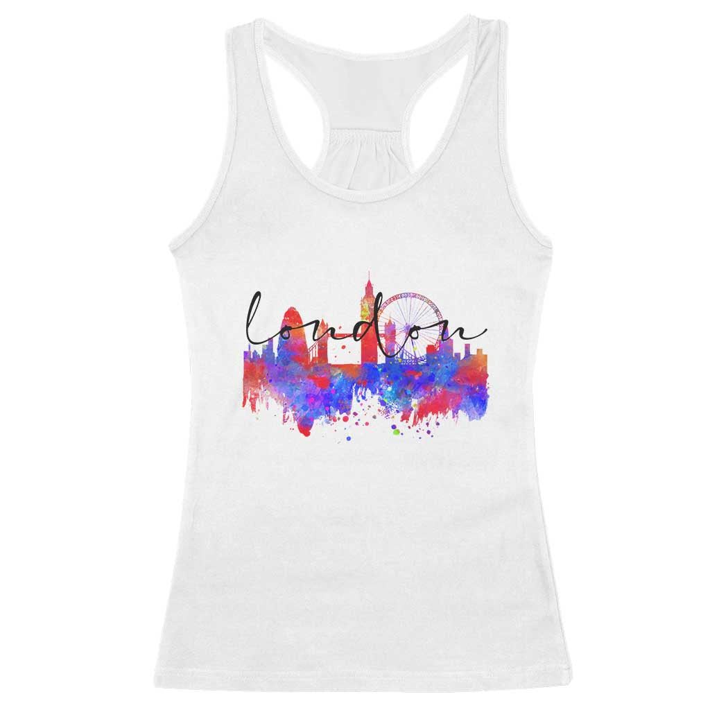 Traveling London Trip Racerback Tank Top TS09 White Print Your Wear