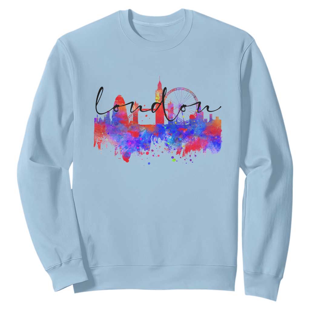 Traveling London Trip Sweatshirt TS09 Light Blue Print Your Wear