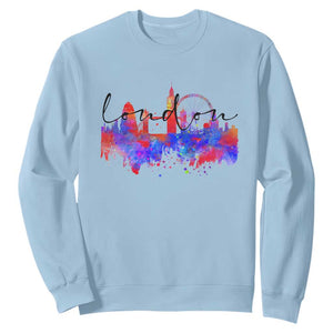 Traveling London Trip Sweatshirt TS09 Light Blue Print Your Wear