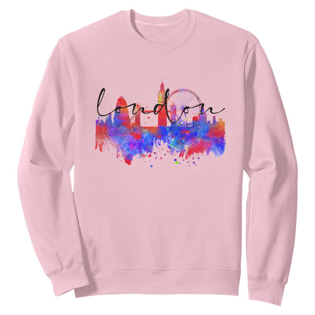 Traveling London Trip Sweatshirt TS09 Light Pink Print Your Wear