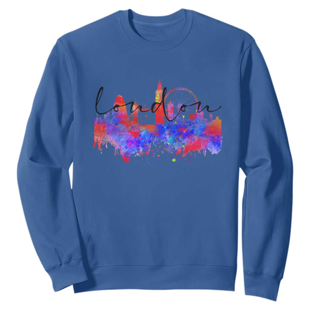 Traveling London Trip Sweatshirt TS09 Royal Blue Print Your Wear