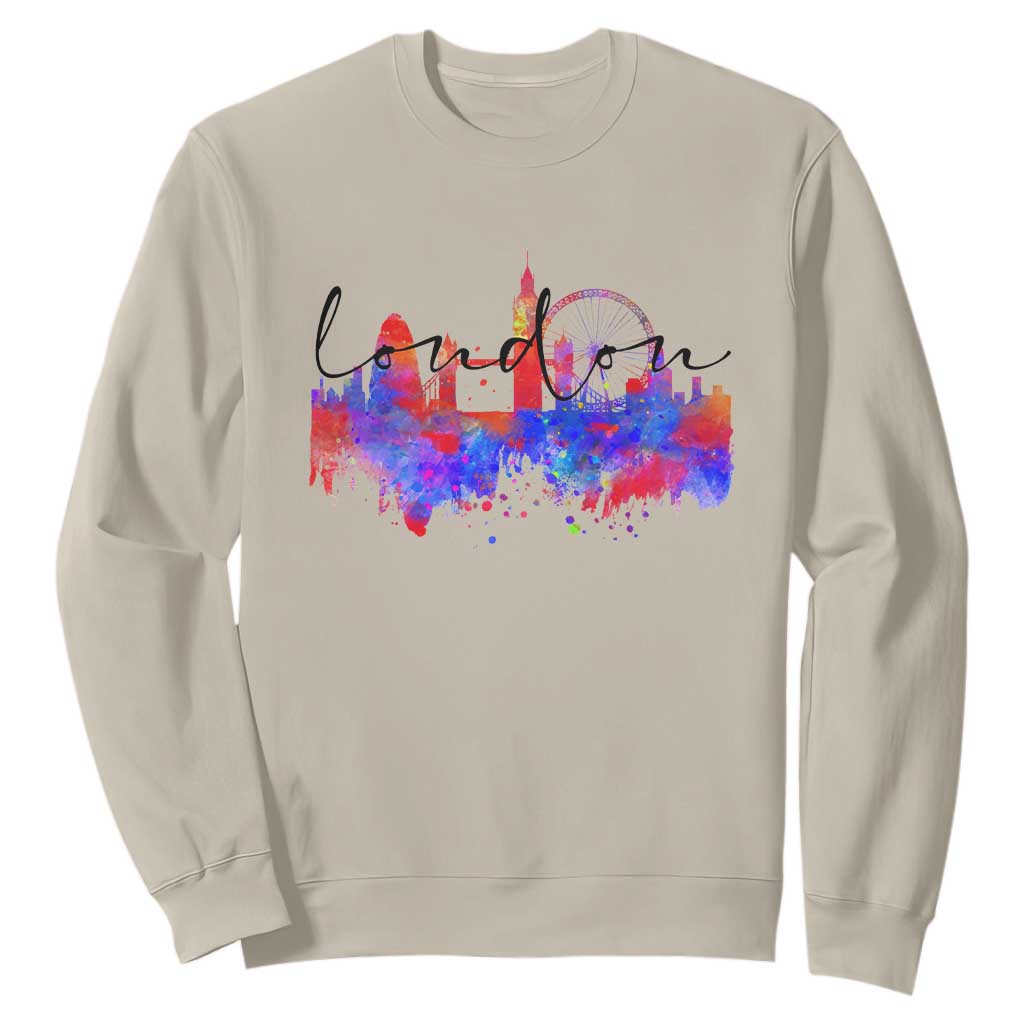 Traveling London Trip Sweatshirt TS09 Sand Print Your Wear