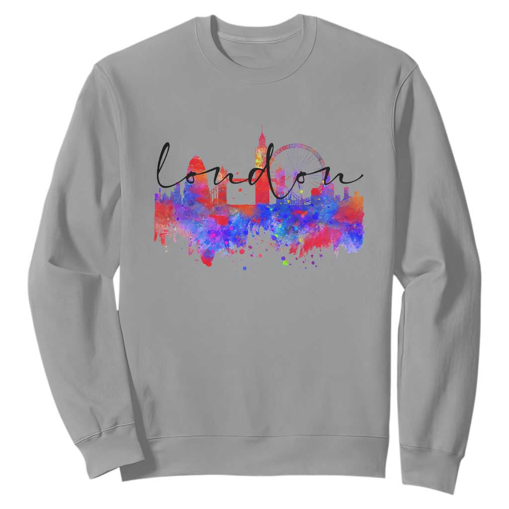 Traveling London Trip Sweatshirt TS09 Sport Gray Print Your Wear