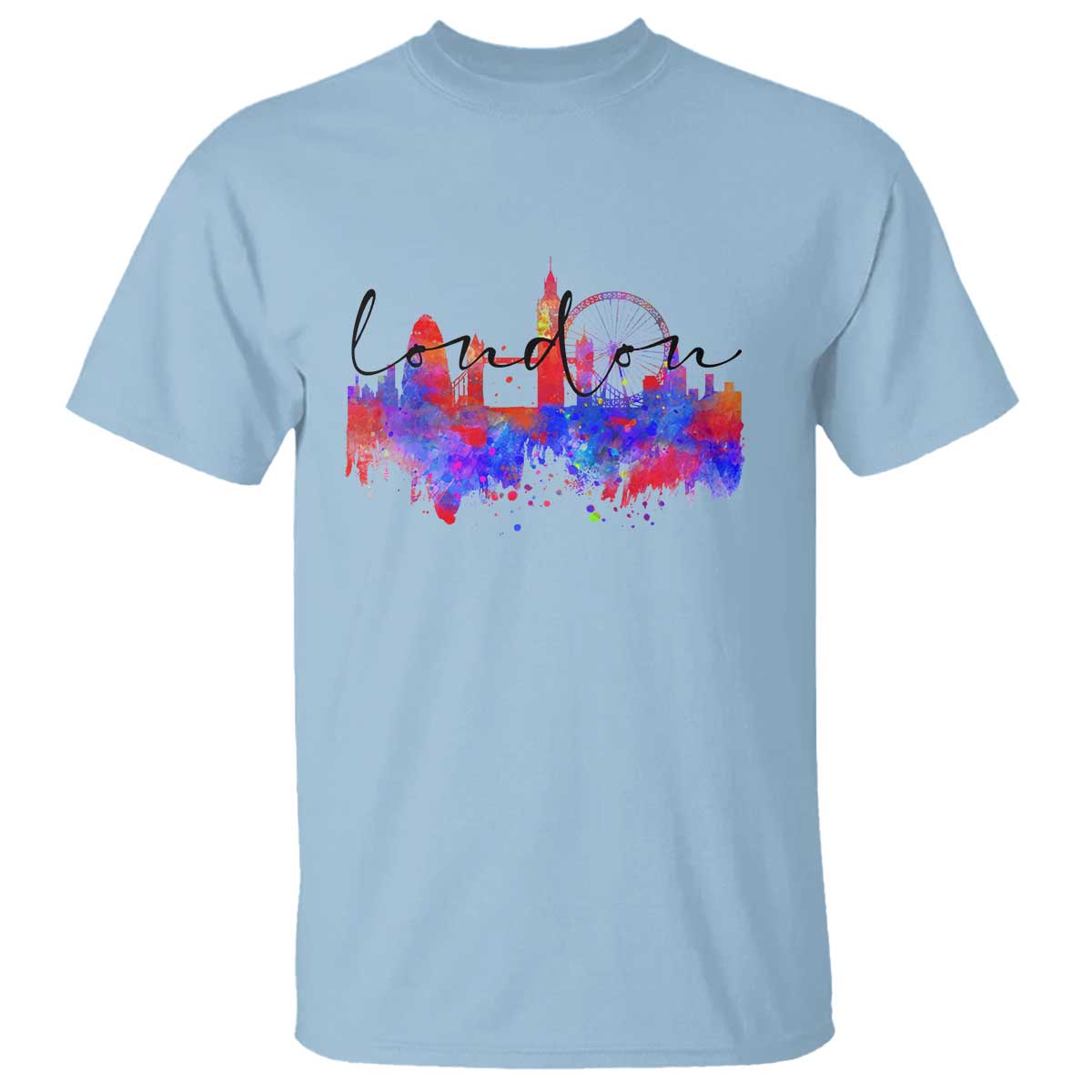 Traveling London Trip T Shirt TS09 Light Blue Print Your Wear