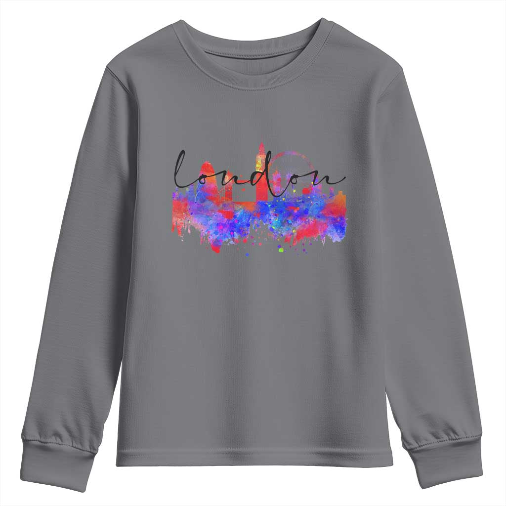 Traveling London Trip Youth Sweatshirt TS09 Charcoal Print Your Wear