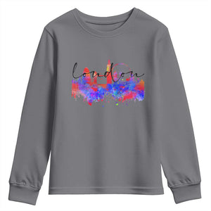 Traveling London Trip Youth Sweatshirt TS09 Charcoal Print Your Wear