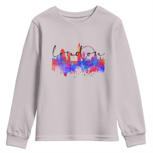 Traveling London Trip Youth Sweatshirt TS09 Ice Gray Print Your Wear