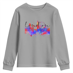 Traveling London Trip Youth Sweatshirt TS09 Sport Gray Print Your Wear