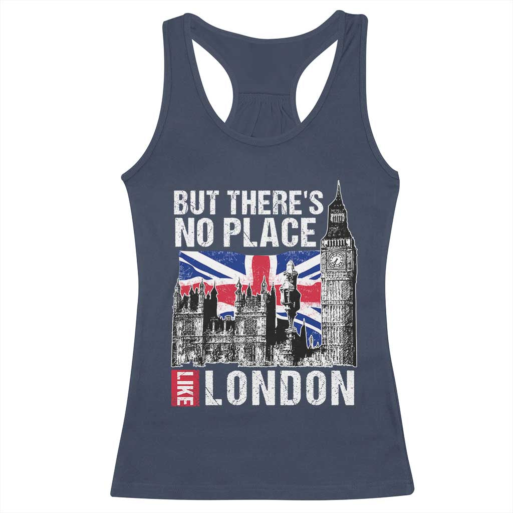 Traveling London Trip Racerback Tank Top But There's No Place Like London TS09 Navy Print Your Wear
