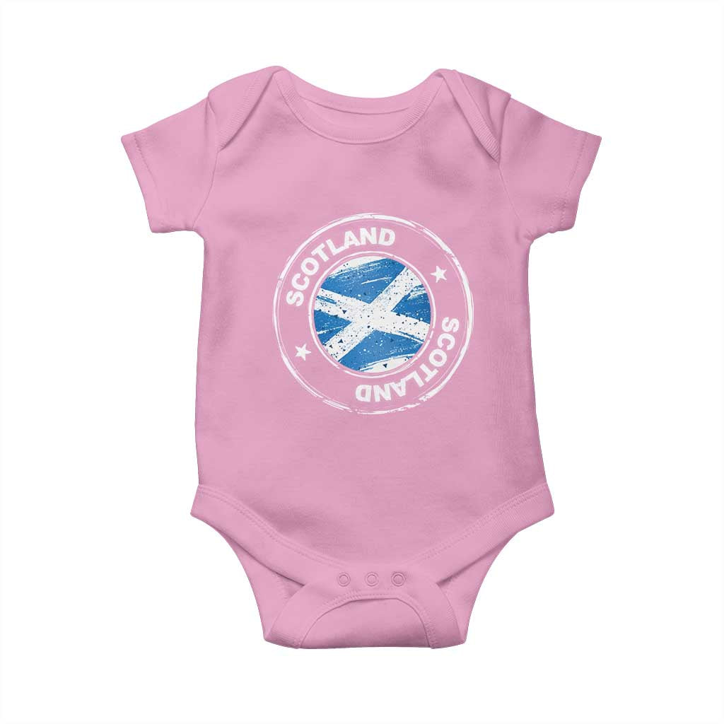 Scotland Flag Scottish Pride Baby Onesie TS09 Light Pink Print Your Wear