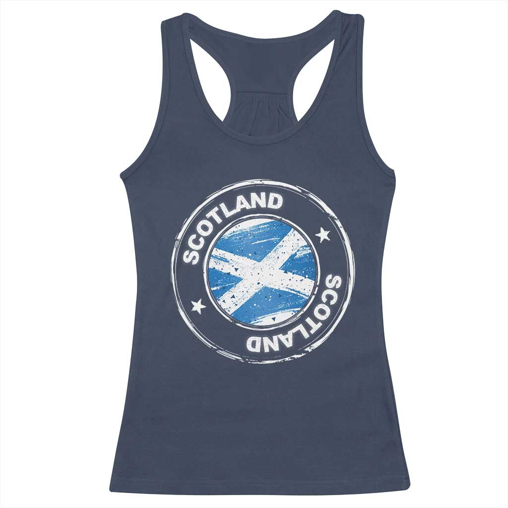 Scotland Flag Scottish Pride Racerback Tank Top TS09 Navy Print Your Wear