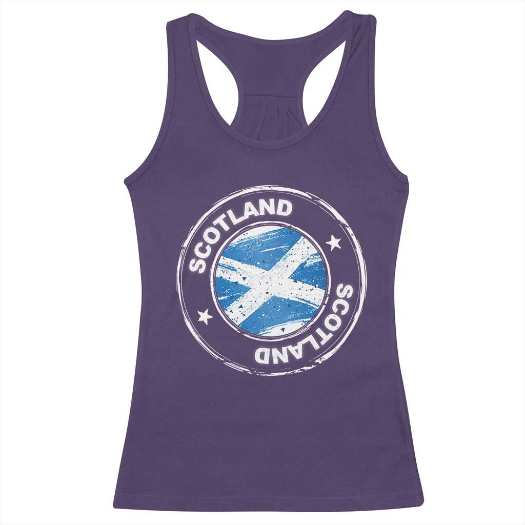 Scotland Flag Scottish Pride Racerback Tank Top TS09 Purple Print Your Wear