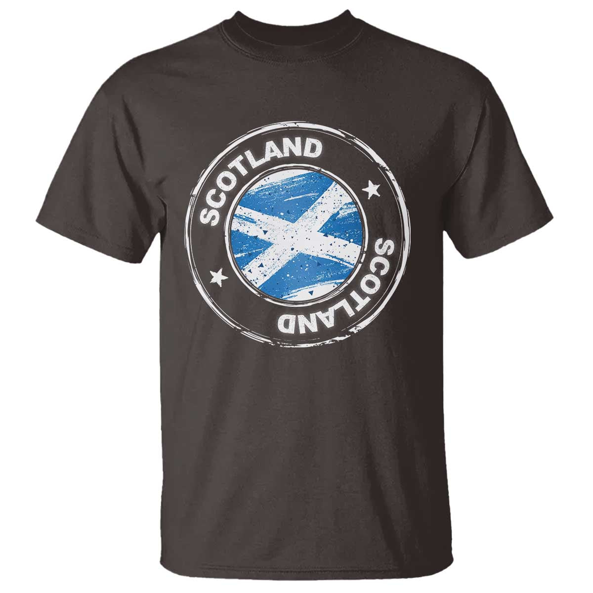 Scotland Flag Scottish Pride T Shirt TS09 Dark Chocolate Print Your Wear