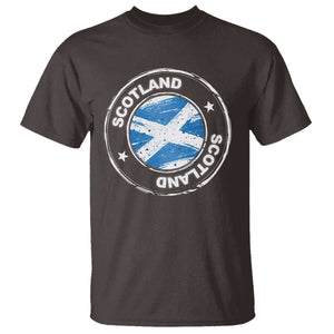 Scotland Flag Scottish Pride T Shirt TS09 Dark Chocolate Print Your Wear