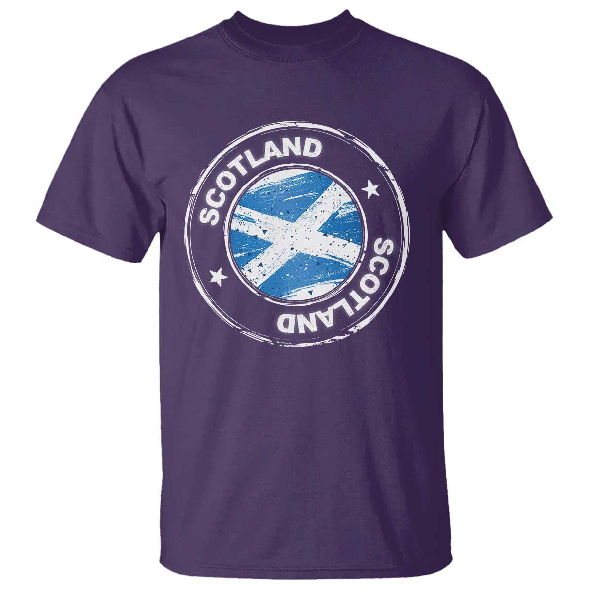 Scotland Flag Scottish Pride T Shirt TS09 Purple Print Your Wear
