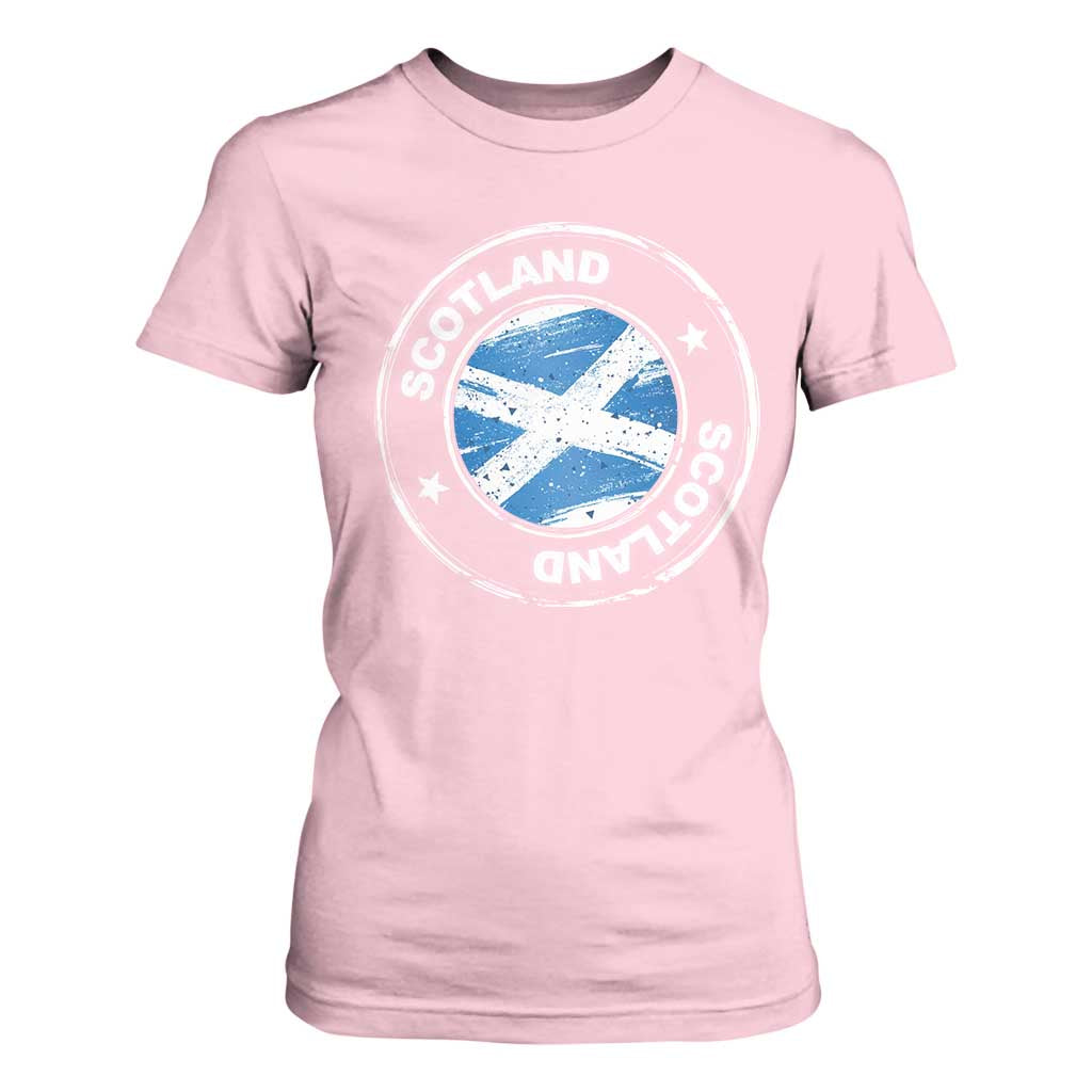 Scotland Flag Scottish Pride T Shirt For Women TS09 Light Pink Print Your Wear