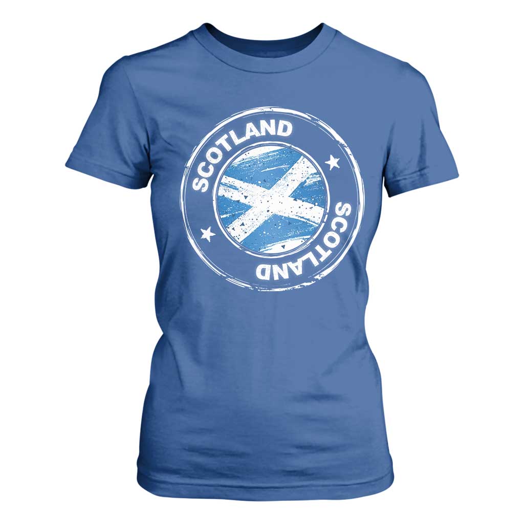 Scotland Flag Scottish Pride T Shirt For Women TS09 Royal Blue Print Your Wear