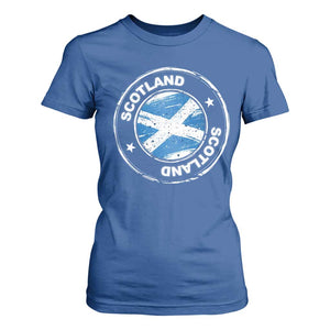 Scotland Flag Scottish Pride T Shirt For Women TS09 Royal Blue Print Your Wear