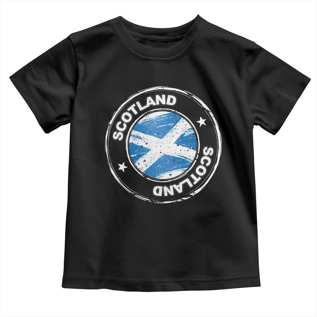 Scotland Flag Scottish Pride Toddler T Shirt TS09 Black Print Your Wear