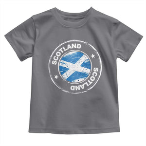 Scotland Flag Scottish Pride Toddler T Shirt TS09 Charcoal Print Your Wear