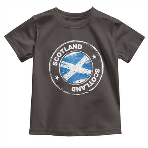 Scotland Flag Scottish Pride Toddler T Shirt TS09 Dark Chocolate Print Your Wear