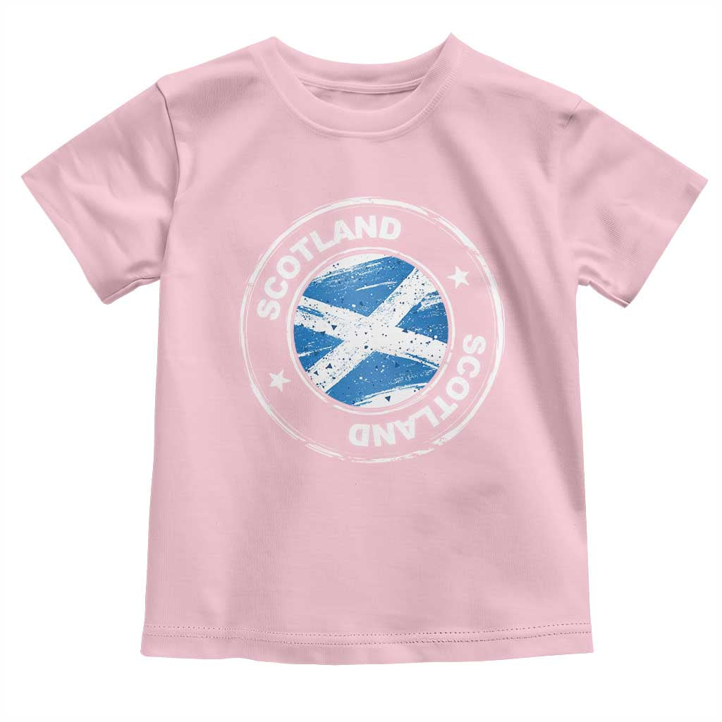 Scotland Flag Scottish Pride Toddler T Shirt TS09 Light Pink Print Your Wear