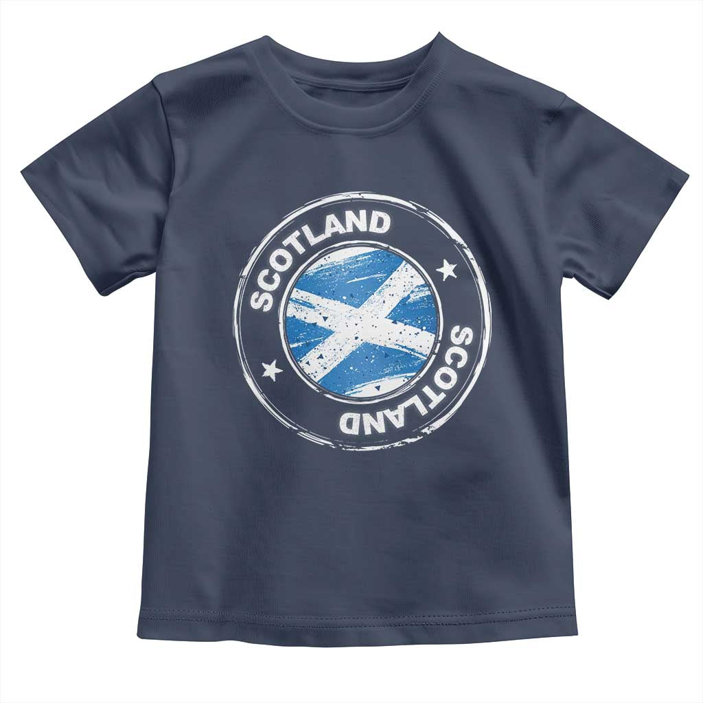 Scotland Flag Scottish Pride Toddler T Shirt TS09 Navy Print Your Wear