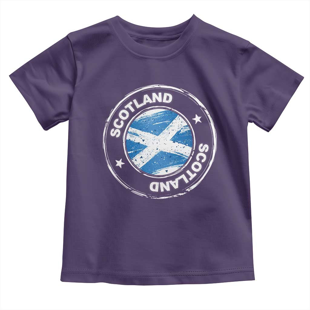 Scotland Flag Scottish Pride Toddler T Shirt TS09 Purple Print Your Wear