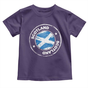 Scotland Flag Scottish Pride Toddler T Shirt TS09 Purple Print Your Wear