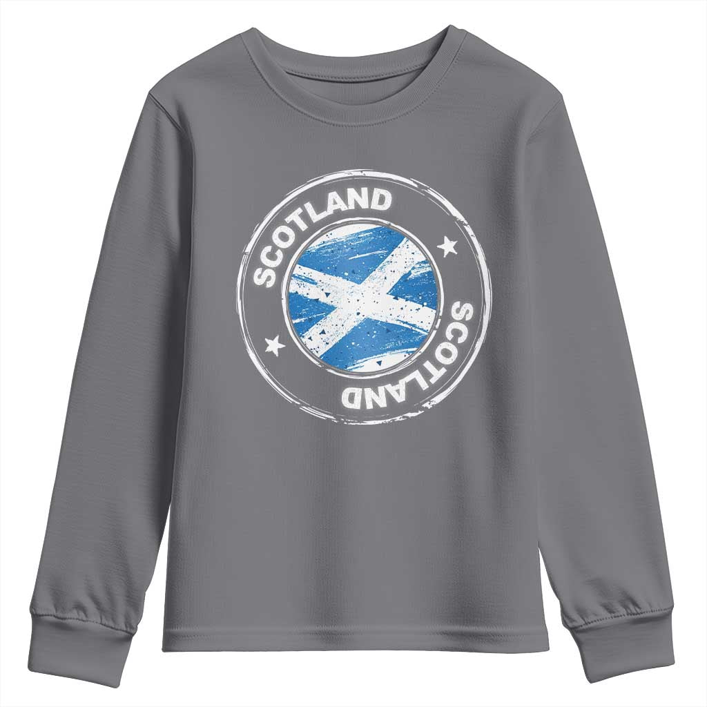 Scotland Flag Scottish Pride Youth Sweatshirt TS09 Charcoal Print Your Wear