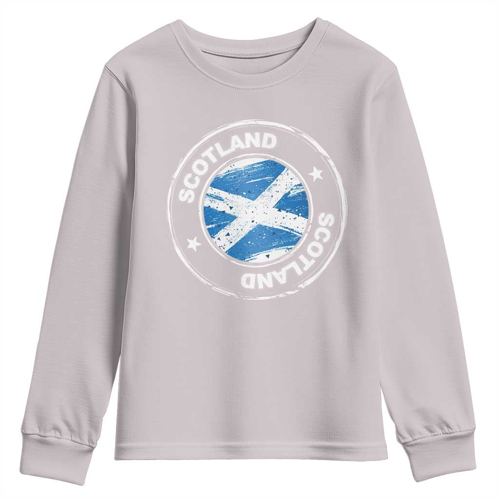 Scotland Flag Scottish Pride Youth Sweatshirt TS09 Ice Gray Print Your Wear