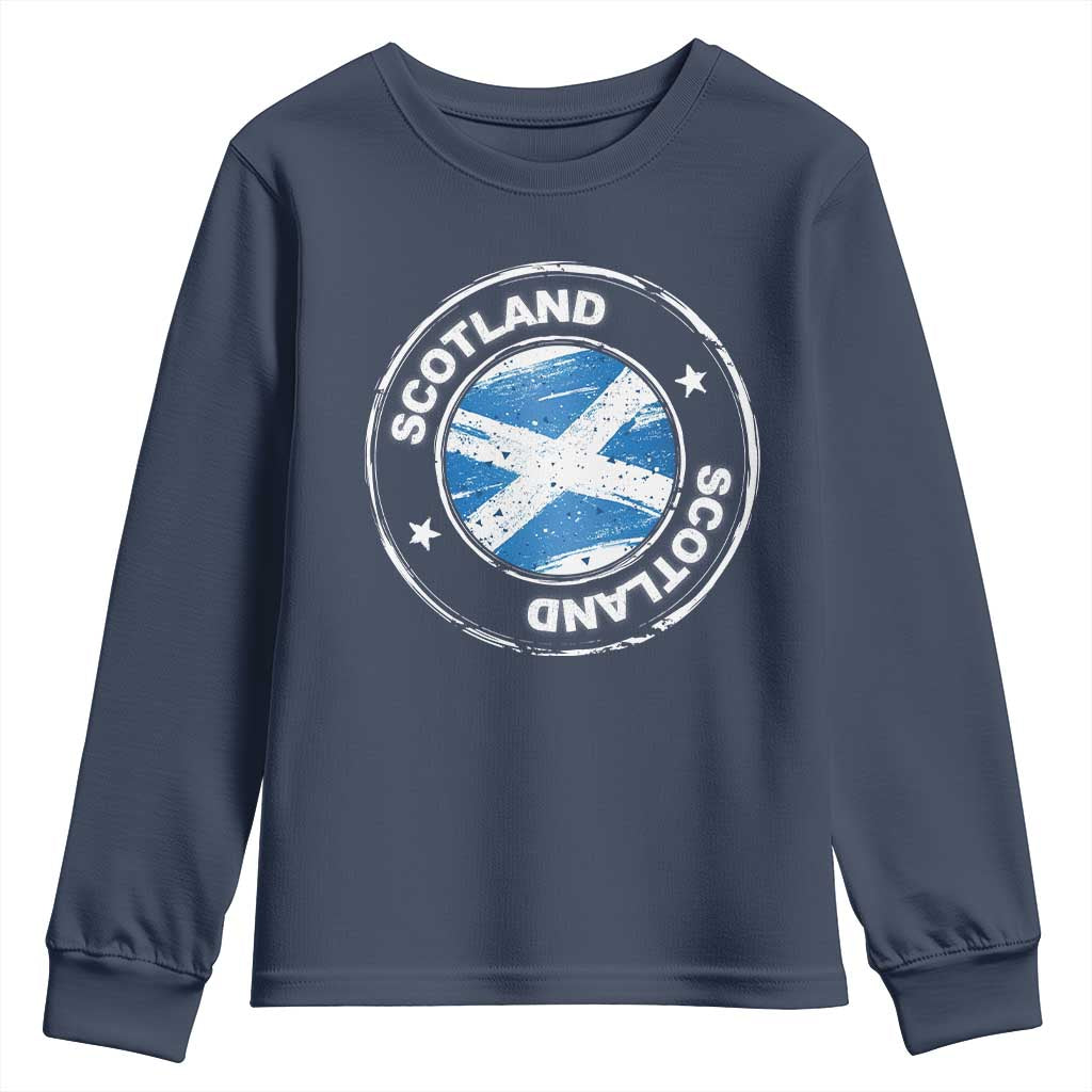 Scotland Flag Scottish Pride Youth Sweatshirt TS09 Navy Print Your Wear